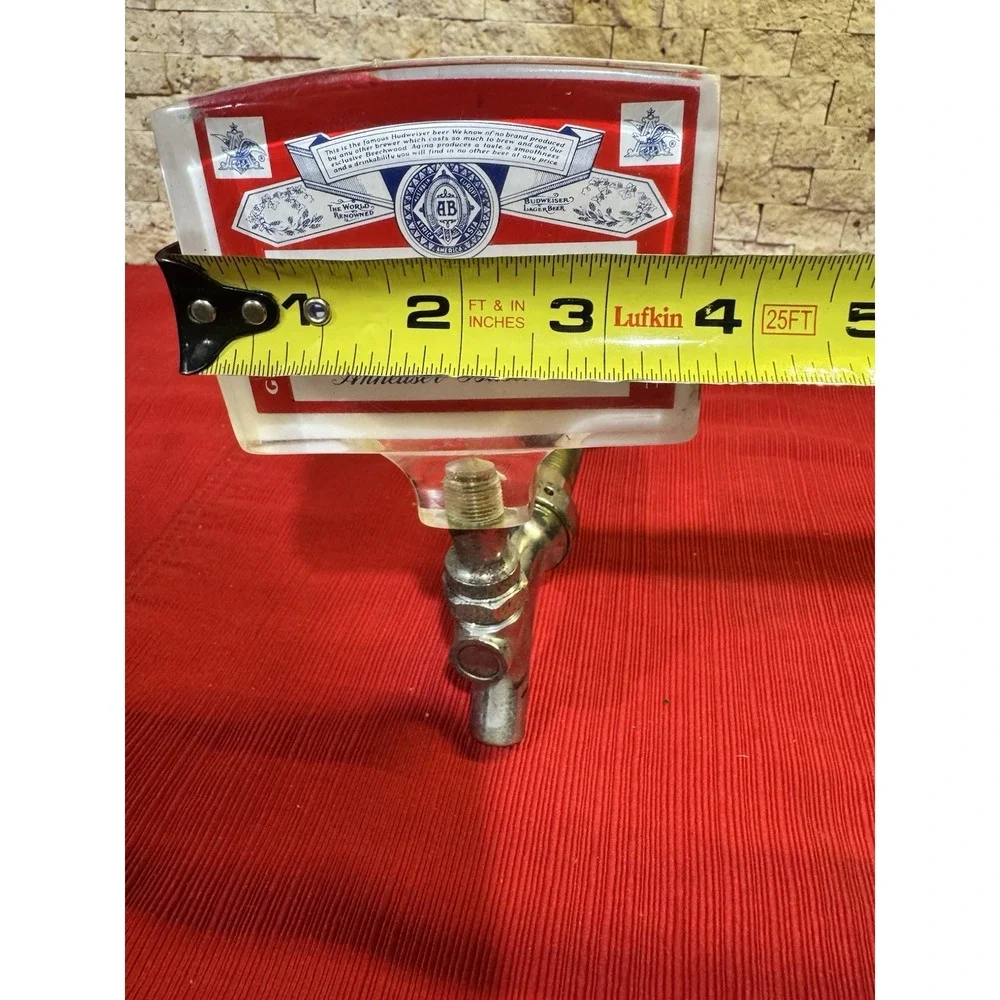 Budweiser- King of Beers Vintage Tap Handle with Keg Faucet Hardware USED!